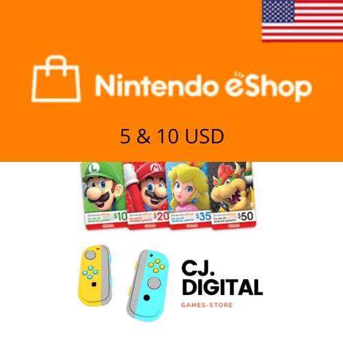 Nintendo eShop Card 50 USD  USA Account digital for Nintendo Switch