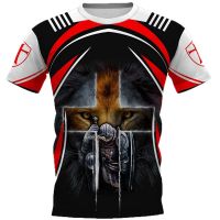 Knights Templar Series Men T-shirts Letter Pattern 3D Print Men Clothing Unisex Casual Tops Women Harajuku Streetwear