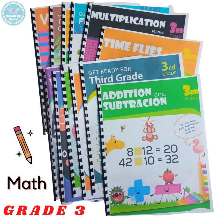 GRADE 3 MATH Activity Workbook Worksheet Homeschool Learning Materials ...