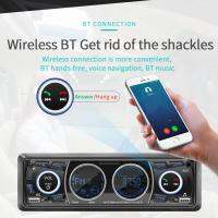 Car Radio 12V MP3 Player 1 DIN Dashboard Bluetooth Hands-free Kit Plug-in Card U Disk Radio Music Players 8808