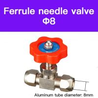 QDLJ-1pc Mini Brass Ball Valve Double Inner Ferrule Needle Valve Quick Screw Ball Valve Bsp Male To Female Air Compressor Valves