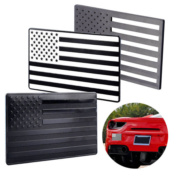 2Pcs Embossed 3D American Flag Emblem Car Decal Stickers 5"x3" US Flag