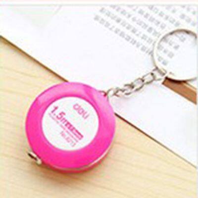 1.5m Key Plastic Hot Sale With Mini Retractable Chain Ruler Centimeter/Inch Tape