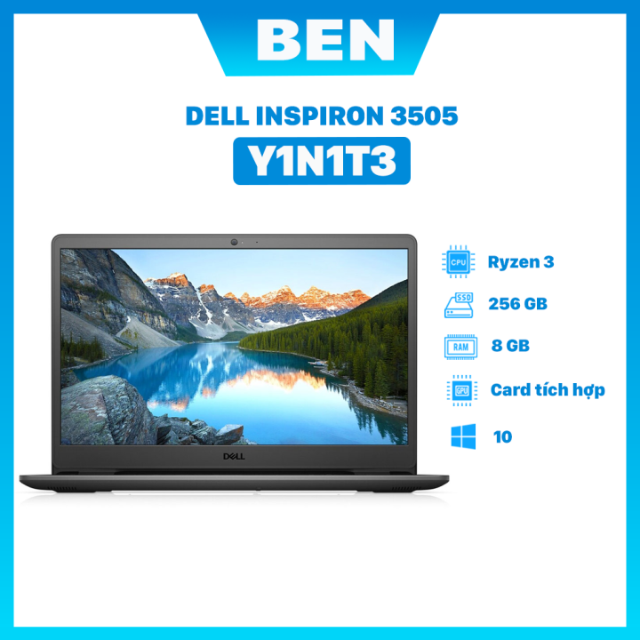 Laptop Dell Inspiron 3505 (Y1N1T3) (R3 3250U 8GB RAM/256GB SSD/ inch  FHD/Win10+Office/Đen) 