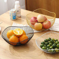 Metal Fruit Basket Morden Wire Snack Bread Vegetable Storage Bowls Kitchen Eggs Dessert Holder Nordic Organizer Cake Stand