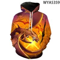 【LZ】❖  Pokémon Kids Hoodie 3d Print Pokemon Cartoon Anime Bonito Crianças Meninos Meninas Com Capuz Moletom Pullover Pikachu Casaco Casual