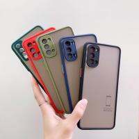 เคสโทรศัพท์ ออฟโป้ Case OPPO Reno5 Reno4 A31 A92 A53 2020 A3S A12 A5S F9 A52020 A92020 F11Pro A1K Realme C11 Realme5 5i 5s Realme 6 เคสกันกระแทก ปุ่มสีผิวด้าน กันรอยกล้อง ขอบนิ่มหลังแข็ง