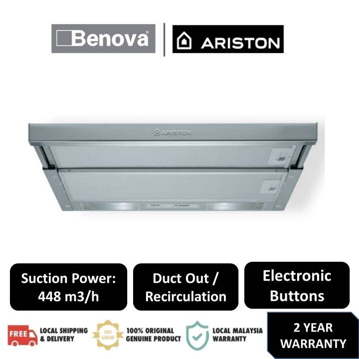 [FREE SHIPPING] Ariston Pull Out Telescopic Cooker Hood AH 6.4L M IX