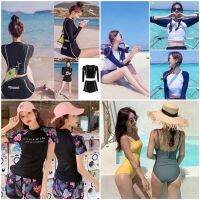 Por ? ?‍♀️ชุดว่ายน้ำผู้หญิง มี 3 แบบให้เลือก?‍♀️ วันพีช แขนสั้นและแขนยาว M-XL