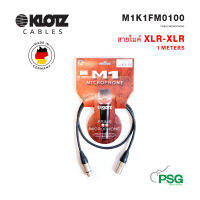 KLOTZ CABLE M1K1FM0100 CABLE MICROPHONE XLR-XLR 1 METERS Made in Germany