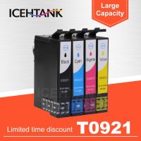 【Itian Pavilion】 ICEHTANK ตลับหมึกสำหรับตลับหมึกสำหรับตลับหมึก Epson T0921 92N Stylus CX4300 TX106 TX109 TX119 TX117 T26 T27 C91เครื่องพิมพ์