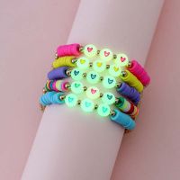 5Pcs/set Handmade Luminous Love Heart Beads Bracelet for Teens Girls Kids Friendship Party Birthday Jewelry Gift