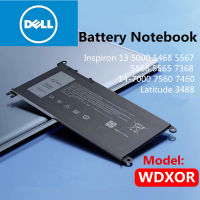 Battery Dell notebook Dell Wdx0r แบตเตอรี่ โน๊ตบุ๊คแท้ Inspiron 5000 series wdxor 15 5567, 5568, 5767, 5378 14-7472 7460 13 7368 7460 Vostro 14 5468 และอีกหลายๆรุ้น