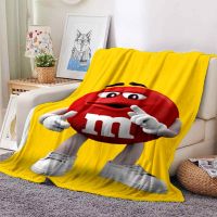 MM Bean Rainbow Sugar Chocolate Bean Blanket Sofa Office Lunch Cover Blanket Bed Air Conditioning Blanket Soft, Comfortable, and Warm  T