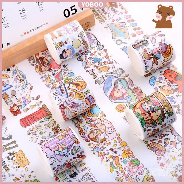 【现货速发】Handbook Tape Honey Series Stickers Colorful Characters Girl ...