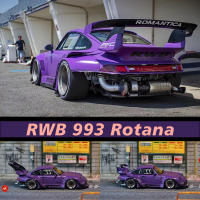 1:64 rwb 993ดัดแปลงล้อแม็ก D iecast รถโมเดลเป็นสีม่วงภาพสามมิติรุ่นรถคอลเลกชันขนาดเล็ก C Arros ของเล่นถนนอาวุธได้รับรางวัล