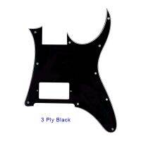 Pleroo ชิ้นส่วนกีตาร์แบบสั่งทำ-สำหรับ MIJ Ibanez RG 350 EX Pickguard กีตาร์เปล่าพร้อม Humbucker Pickup บริดจ์รอยขีดข่วนแผ้นสีดำ