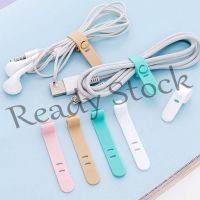 【Ready Stock】 ✐◐ B40 4 Pcs Silicone Cable Straps Fastening Cable Ties Cord Organizer Keeper Tangle-Free Cable Holder for Earbud Headphones Earphone Cable Data Cable USB Cord Cables Wire Wrap