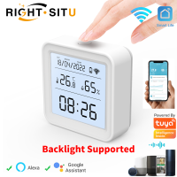 Tuya WIFI อุณหภูมิความชื้นเซนเซอร์เครื่องวัดอุณหภูมิความชื้น Smart Home Backlight Smart Life รองรับ Alexa Assistant