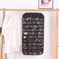 80 Pockets Separation Transparency Jewelry Accessory Hanging Organizer Pouch Sundry Wardrobe Closet Storage Door Hanger Bag Cleaning Tools