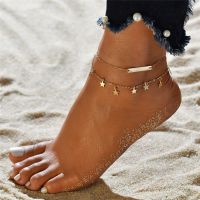 【CW】﹍◇  2PCS Vienkim Star Pendant Anklet Foot Chain Beach Leg Anklets Jewelry