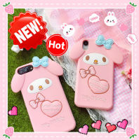 3D การ์ตูนน่ารัก Melody กรอบหลังซิลิโคนนิ่มสำหรับ iPhone 11 12 13 Pro Max เคสโทรศัพท์ Fundas สำหรับ iPhone 4 5S 6S Plus 7 Plus XS Max XR