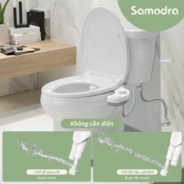 SAMODRA Toilet Bidet Ultra-Slim Bidet Toilet Seat Attachment With Brass  Inlet Adjustable Water Pressure Bathroom Hygienic Shower