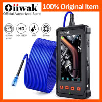 Oiiwak 15M กล่องส่องสำรับอุตสาหกรรม5.5มม.กล้องบอร์สโคป1080P HD 4.3นิ้วหน้าจอ LCD กันน้ำกล้องตรวจความสะอาดฟัน6ไฟ LED 2800MAh แบตเตอรี่ Semi-Rigid Tube 8การ์ด GB TF