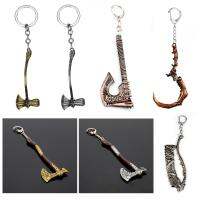 Movie Prop Keychain V Keyrings Of War Leviathan Axe Metal Pendant Buckle Chain