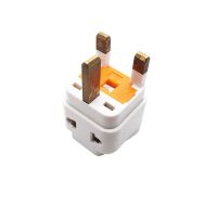 【❈】 Huilopker MALL UK Travel Plug 3Pin 2 IN 1ชายหญิง UK British To EU AU UK Plug Socekt AC Power Adapter Converter ฟิวส์