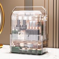 【YD】 Makeup Organizer with Holder Transparent Large Capacity Storage for Oganizer