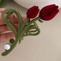 French Style High-quality Velvet Tulip Clip Female Shark Hair Hair Clip Accessories Large Clip Y5L6