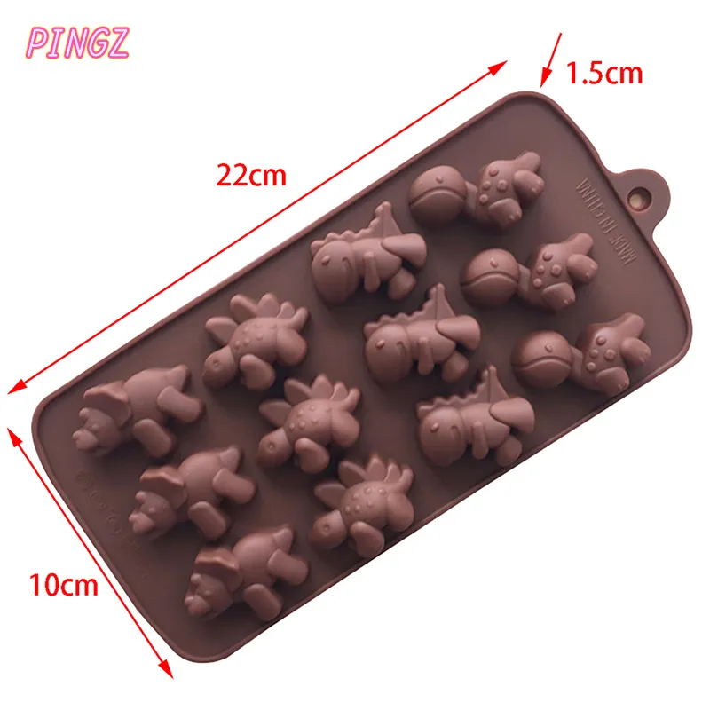 Dinosaur Silicone Chocolate Mold DIY Cartoon Animals Candy Fondant