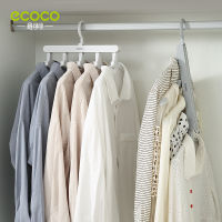 ecoco ไม้แขวนเสื้อ สไตล์ญี่ปุ่น แขวนเสื้อ 5 ตัวพร้อมกัน ประหัยดพื้นที่ในตู้เสื้อผ้า รับน้ำหนักเยอะ แข็งแรง