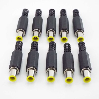 DC Power Connector Adapter 6.5mm x 4.4mm with 1.3mm Pin DC Power Plug Yellow 6.5 * 4.4 Male Welding 1.3mm Plug Audio DIY Parts Electrical Connectors