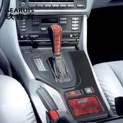 คาร์บอนไฟเบอร์รถจัดแต่งทรงผมมัลติมีเดีย Handrest แผงครอบคลุมที่วางแก้วกรอบตัดสติกเกอร์อัตโนมัติสำหรับ BMW 5 Series E39อุปกรณ์เสริม