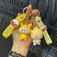 Anime Cartoon Pokemon KeyChain Cartoon Pikachu Eevee Togepi Key Buckle Doll Keyring Car Bag Pendant Decorate Toy Gift