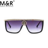 2023 Fashion New Half Frame Integrated Metal Womens Sunglasses Handmade Diamond Square Eyeglass Gradual Leopard Print Glasses