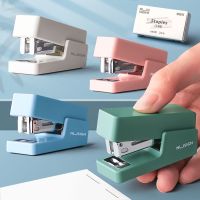 High efficiency Original Deli Stapler for Students Mini Cute Small Stapler Portable Office Use Labor-saving Compact and Universal