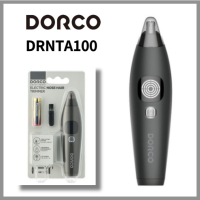 Dorco หน้าจอ Lcd ตัดแต่งเคราที่โกนหนวดไฟฟ้าขนจมูกและหู DRNTA100ออกแบบตามหลักสรีรศาสตร์แบตเตอรี่ต่ำเตือนการตัดแต่งการหมุน360องศา