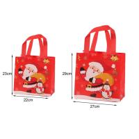 5Pcs Practical Christmas Tote Bag Handheld Gift Bags Printed Add Atmospheres Non-woven Fabric Gift Wrapping Bags Gift Wrapping  Bags