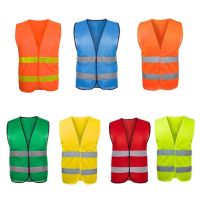 Mens Hi Vis Vest High Viz Visibility Waistcoat Safety Work Reflective Safety Work Clothes Breathable Quick-Drying High Warning Work Clothes Construction Site Factory Railway Traffic Clothing