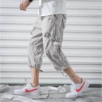 Summer Cargo Shorts Men Cotton Casual Outdoor Military Mens Shorts Multi-pocket Calf-length Short Pants Without Belt size 29-40