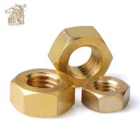 5/100pcs DIN934 Solid Brass Copper Hex Hexagon Nut for M1 M1.2 M1.4 M1.6 M2 M2.5 M3 M4 M5 M6 M8 M10 M12 Screw Bolt Metric Thread Nails  Screws Fastene