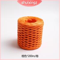 SHUIXINGZ ริบบิ้นราฟเฟอร์3สี656หลาสีส้มสีเบจกาแฟกระดาษงานฝีมือริบบิ้นตกแต่งเส้นใหญ่กระดาษหัตถกรรม DIY ห่อริบบิ้นสำหรับห่อของขวัญ