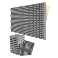 12 Pack Self-Adhesive Sound Proof Foam Panels 2X12x12 Inch Pyramid Design Acoustic Foam,For Home Studio