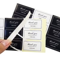 1200 Pcs/lot New Thank You Label Stickers Black White Label Sticker DIY Multifunction Long Seal Sticker Gift Sticker Gift Label Stickers Labels