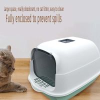 【YF】 Pet Litter Box Fully Enclosed Spillproof Deodorant Cat Toilet Two-Way Shovel Large Capacity Closed Sandbox