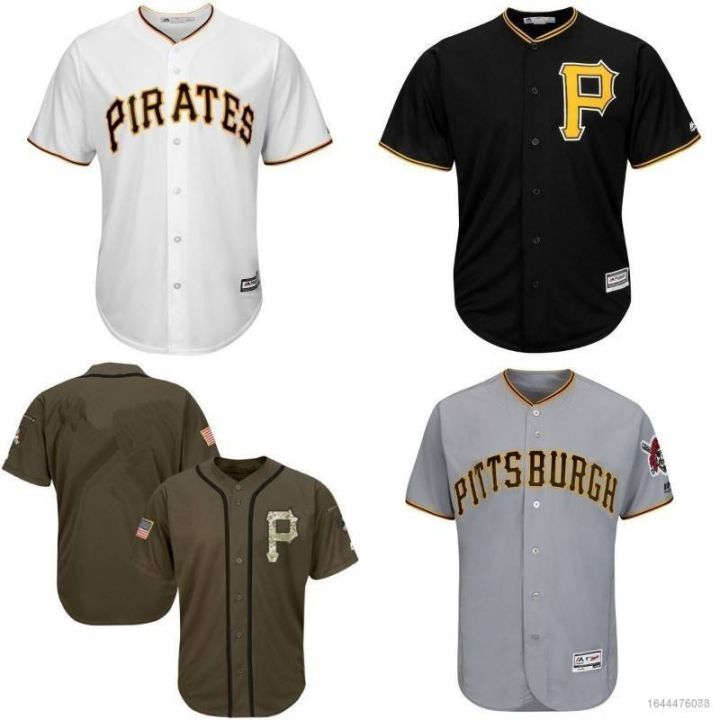 High quality and most popular jerseys MLB Pittsburgh Pirates Baseball  Jersey Shirt Classic Cardigan Jersey Casual Sport Unisex Plus Size