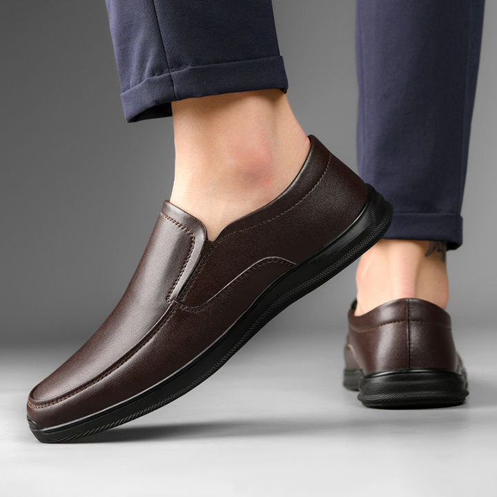 yueteng-dou-รองเท้าสำหรับผู้ชาย-รองเท้าแตะหนังวัวรองเท้าขับรถรองเท้า-lefu-พื้นรองเท้านิ่มรองเท้าขี้เกียจหน้านิ่มจระเข้